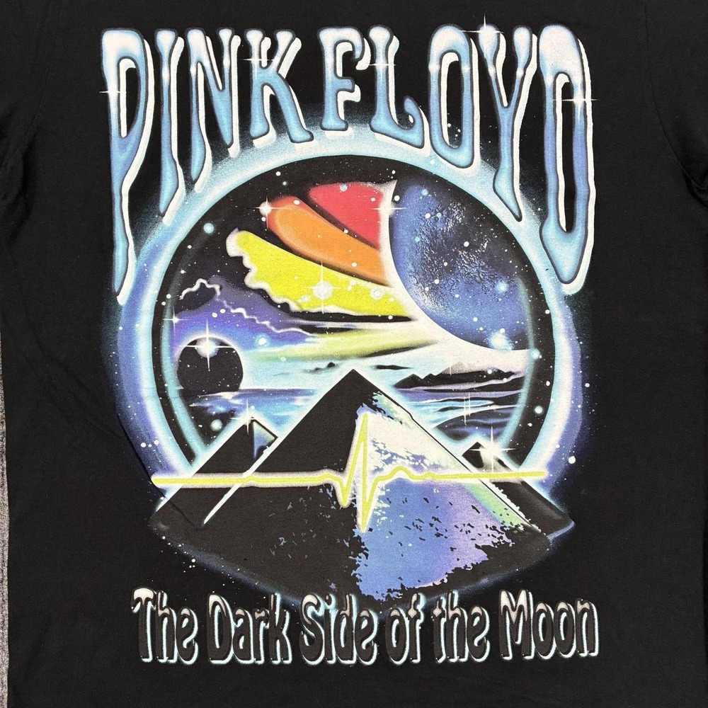 Pink Floyd Shirt Mens Large Black Dark Side Of The Moon Band Graphic Tee